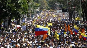 Thousands of people gathered in central Caracas to protest against the government of Nicolas Maduro