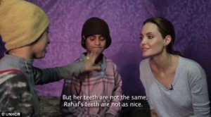 angelina jolie visits syrian refugees in lebanon