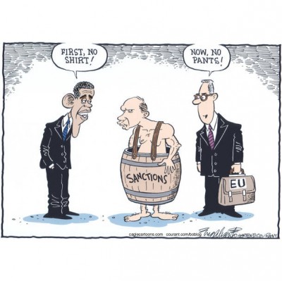 russia sanctions cartoon