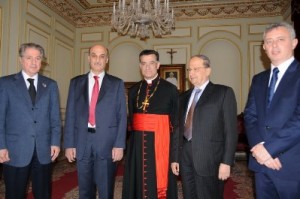 The four Christian leaders during a meeting at Bkirki last March