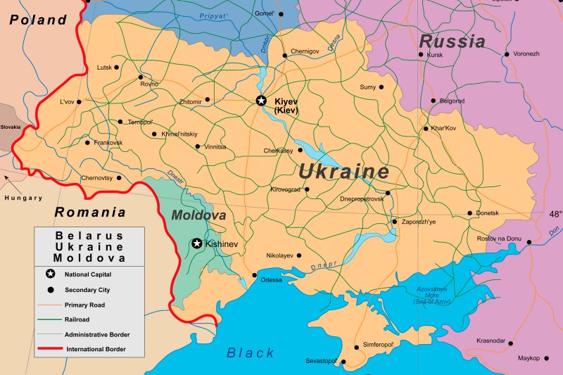 Russia Ukraine Map 