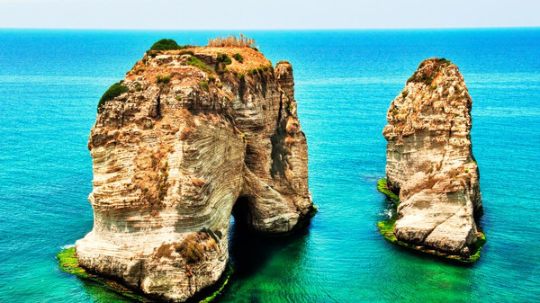 Pigeon Rocks, Beirut. Despite travel warnings issued against the country  , Lebanon remains  a very popular tourist attraction. (Shutterstock)