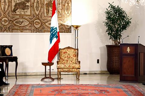 Baabda presidential chair awaits the new occupant of the palace . Lebanon has been without a president since May 25th 2014