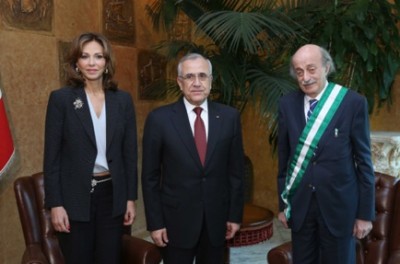 suleiman w jumblatt and wife