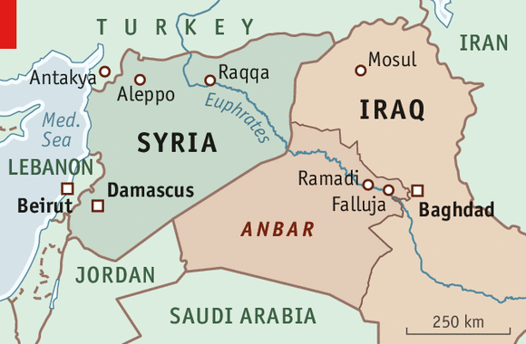Lebanon iraq syria map