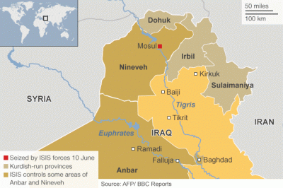 Tikrit Mosul Iraq map