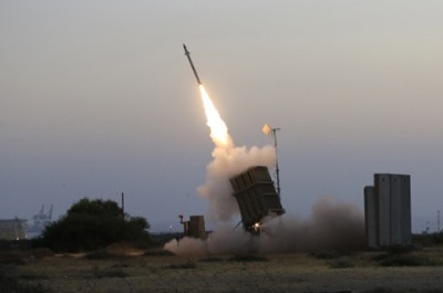 Israeli  Iron Dome air defense system fires to intercept a rocket from Gaza Strip in the costal city of Ashkelon, Israel, Saturday, July 5, 2014. The Israeli military said its ìIron Domeî defense system intercepted the rockets that were aimed at Beersheba. The military also said at least 29 other rockets and mortars were fired from the Gaza Strip at Israel over the weekend. It said it had retaliated with airstrikes on militant sites in Gaza. (AP Photo/Tsafrir Abayov)