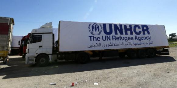 UNHCR aid truck