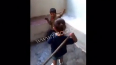 boy beating video