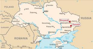 city of Slovyansk Ukraine map