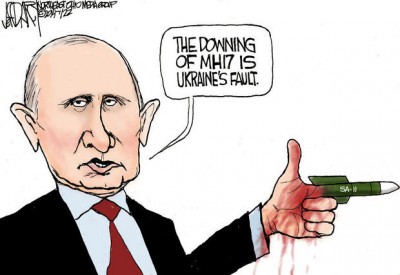 putin cartoon mh 17