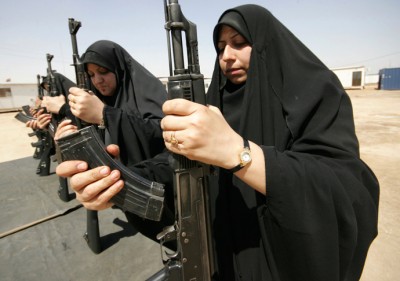 shitte women with AK47  baghdad