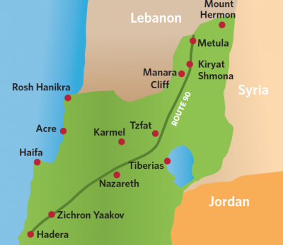 Lebanon Israel map