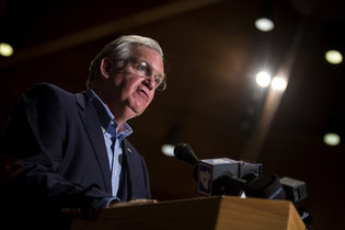 Governor Jay Nixon of Missouri on Saturday imposed a midnight to 5 a.m. curfew for Ferguson. Credit Eric Thayer for The New York Times
