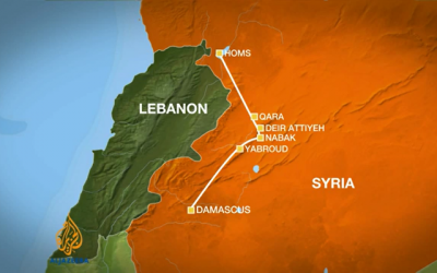 Qalamoun  syria lebanon border map
