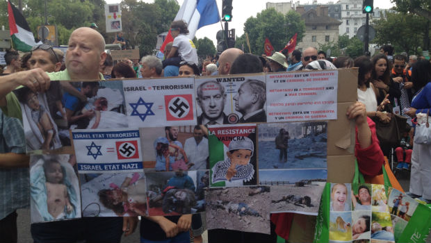 Pro-Palestinian protesters took to the streets of Paris  to march against Israel’s military assault on the Gaza Strip,