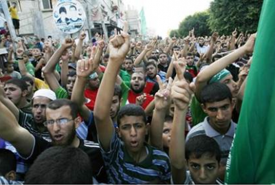 Gazans celebrate Hamas victory , August 27, 2014
