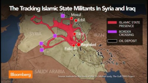 islamic state map iraq syria