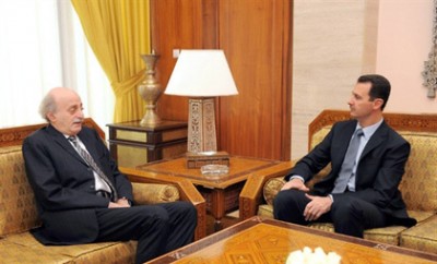 Syrian President Bashar Assad  with PSP leader Walid Jumblatt  in June 2011