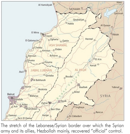 lebanon syria border map