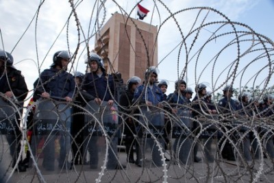 Lebanese police guarding Egyptian embassy in Beirut, Lebanon