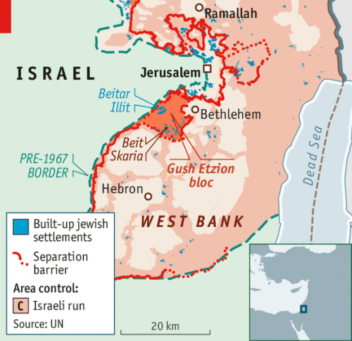 Etzion Jewish settlement near Bethlehem