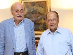 Aoun visits Jumblatt at his residence in Clemenceau, update