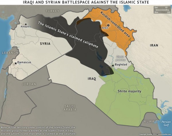 map ISIS caliphate