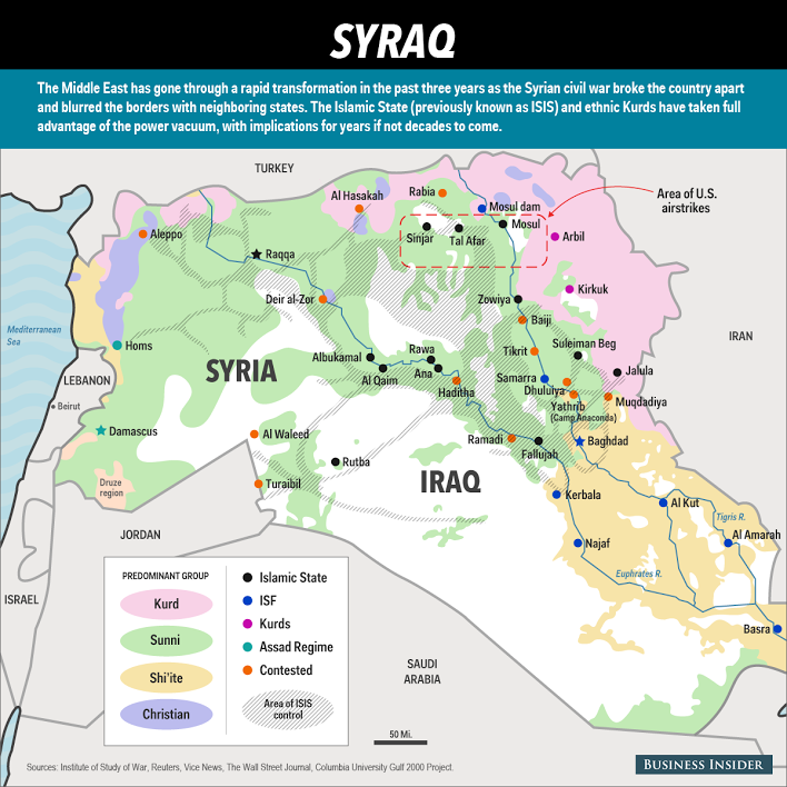 Syria Iraq Ethnic Map 