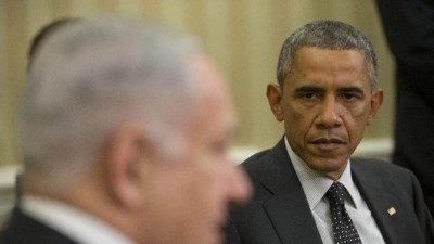 President Barack Obama meets with Israeli Prime Minister Benjamin Netanyahu in the Oval Office of the White House in Washington, Wednesday, Oct. 1, 2014. President Barack Obama and Israeli Prime Minister Benjamin Netanyahu met for the first time since a rash of civilian casualties during Israel's summer war with Hamas heightened tensions between two leaders who have long had a prickly relationship. (AP Photo/Pablo Martinez Monsivais)