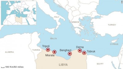 Derna libya map