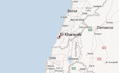 Kharayeb  map Lebanon