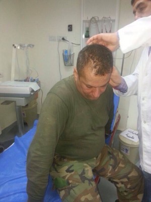 Lebanese Army Colonel   Said Mashmoushi who was injured in the roadside  bomb blast is being treated at a hospital  