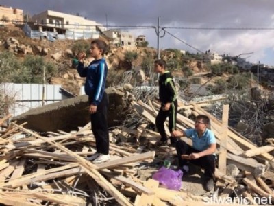 Israel demolishes two homes in flashpoint Arab East Jerusalem district of Silwan. Image provided by Wadi Hilweh Information Center - Silwan