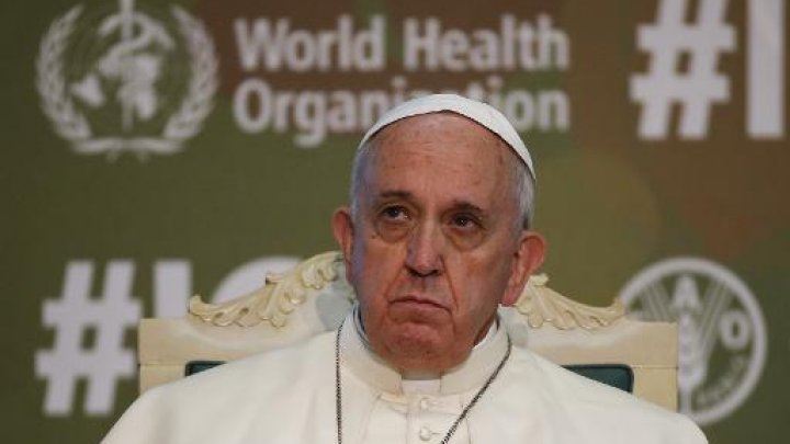 pope warns man’s greed will destroy world