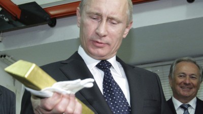 Russian President Vladimir Putin has been loading up on gold.