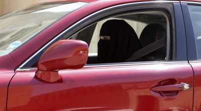A woman drives a car in Saudi Arabia October 22, 2013.