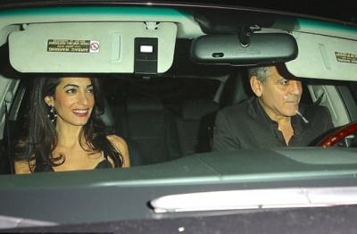 George and Amal were all smiles after enjoying a dinner date at Craig's Restaurant in Hollywood, California on Saturday. (Image: Daily Mail)