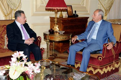 Speaker Nabih Berri and former PM and Future Movement Parliamentary bloc leader Fouad Siniora