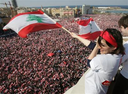 On March 14, 2005, a month after former PM Rafik Hariri’s assassination , over a million Lebanese flocked to downtown Beirut to demand the withdrawal of Syrian troops from Lebanon after a nearly 29-year of military presence. The mass rally was later dubbed the Cedar Revolution or Independence Uprising.