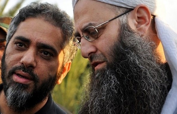 Radical Salafist cleric Ahmad al-Assir and  singer Fadel Shaker,