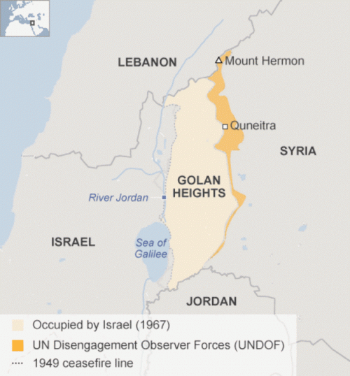 golan syria map