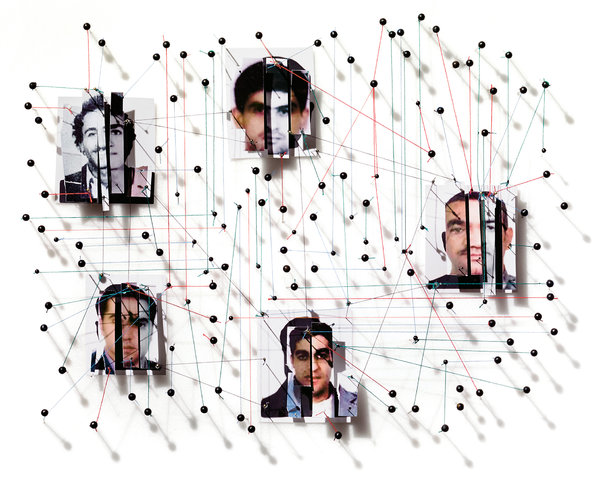 Five members of Hezbollah are being tried in absentia for the 2005 attack. The defendants, clockwise from top: Hussein Hassan Oneissi, Salim Jamil Ayyash, Assad Hassan Sabra, Hassan Habib Merhi and Mustafa Amine Badreddine.