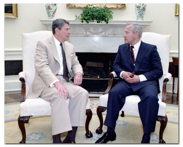 In 1987 President Reagan (L) met Oleg Gordievsky, the Soviet double agent that revealed the danger of Able Archer 83.  