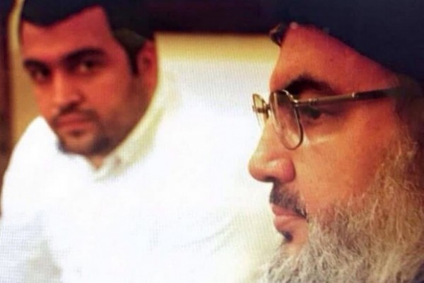 File photo: Hezbollah chief Hassan Nasrallah is shown in this undated photo with his son Jawad