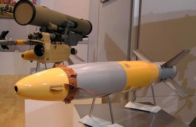 anti-tank guided Kornet missiles