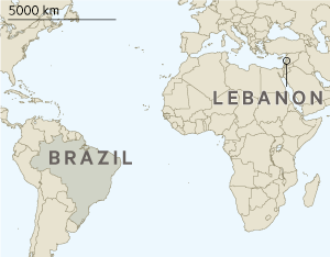 LEBANON BRAZIL MAPS