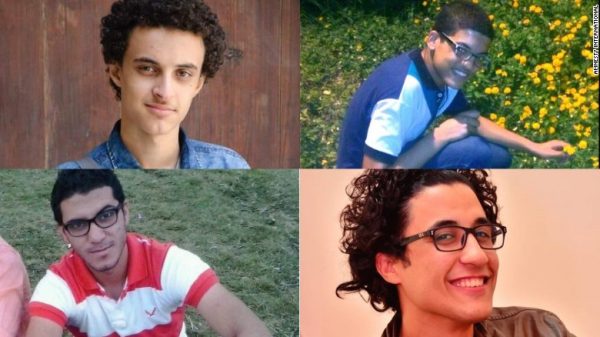 Omar Ayman Mohamed Mahmoud, Aser Mohamed, Karim abd el-Moaz and Nour Khalil (top left to bottom right) are just some of those who have disappeared, says Amnesty.