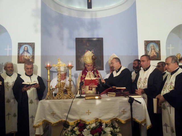 Maronite Patriarch Beshara al-Rahi headed a mass at the al-Saydeh Church , a newly built church in Moukhtara where he marked the anniversary.