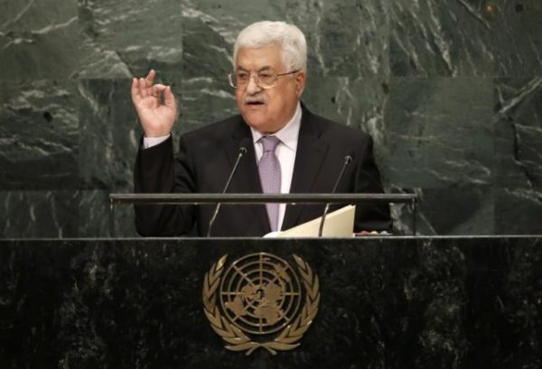 President Mahmoud Abbas of Palestine addresses the 71st United Nations General Assembly in Manhattan, New York, U.S. September 22, 2016. REUTERS/Mike Segar